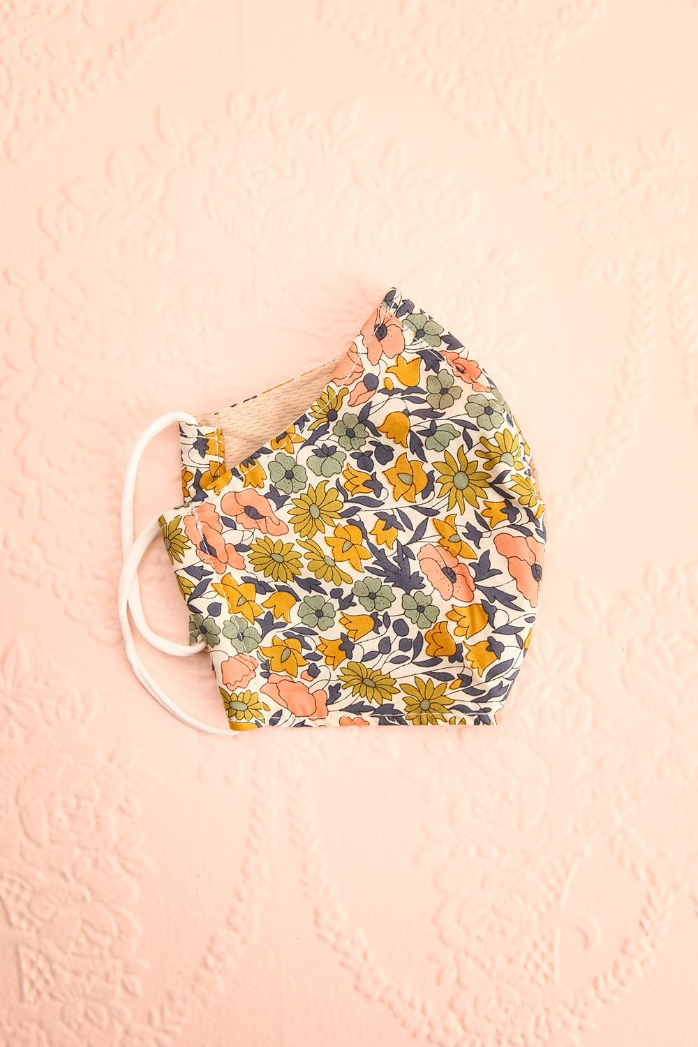 Retro Flower Face Mask | Boutique 1861 lining view