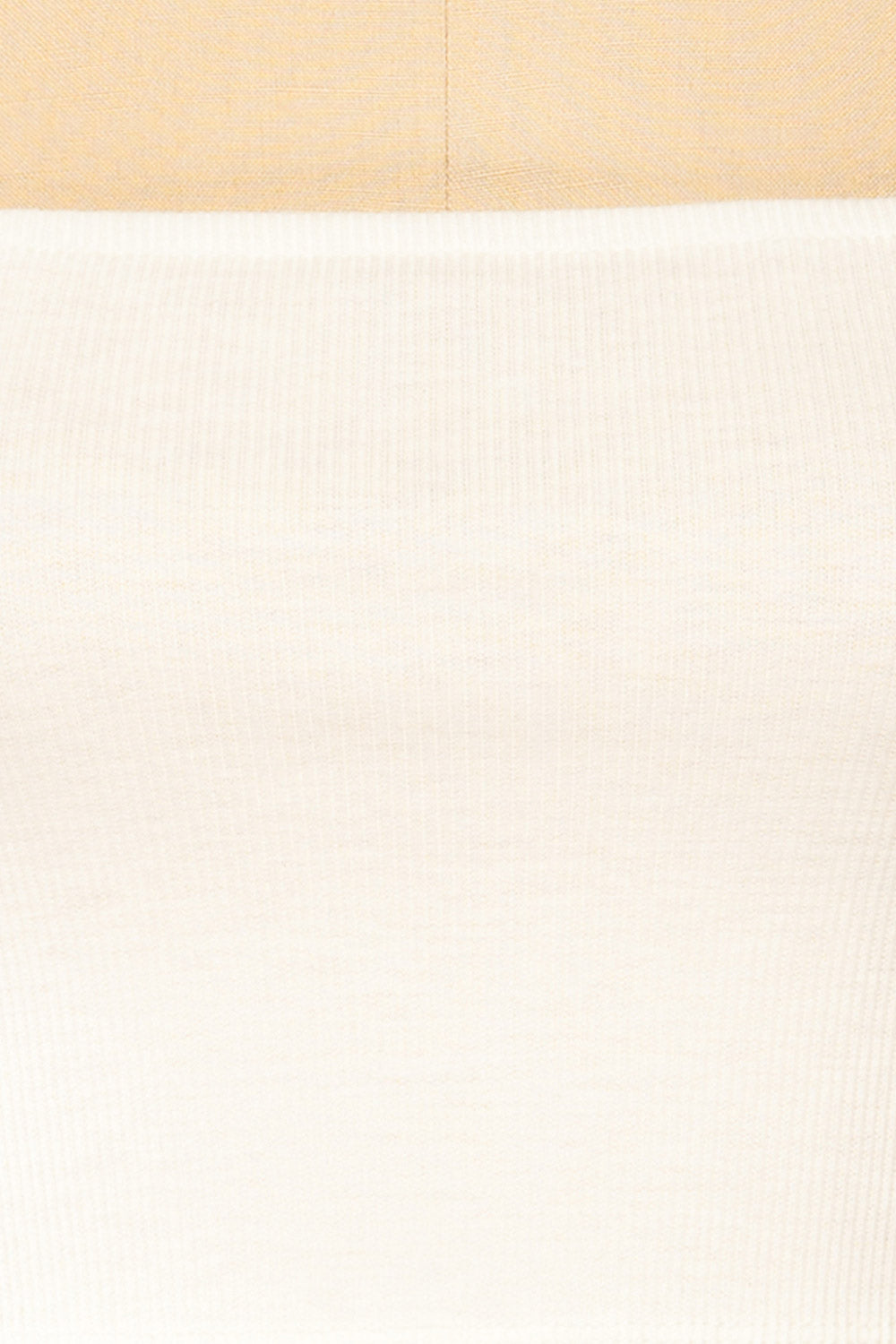 Rimini White Cropped Ribbed Cami | La petite garçonne fabric