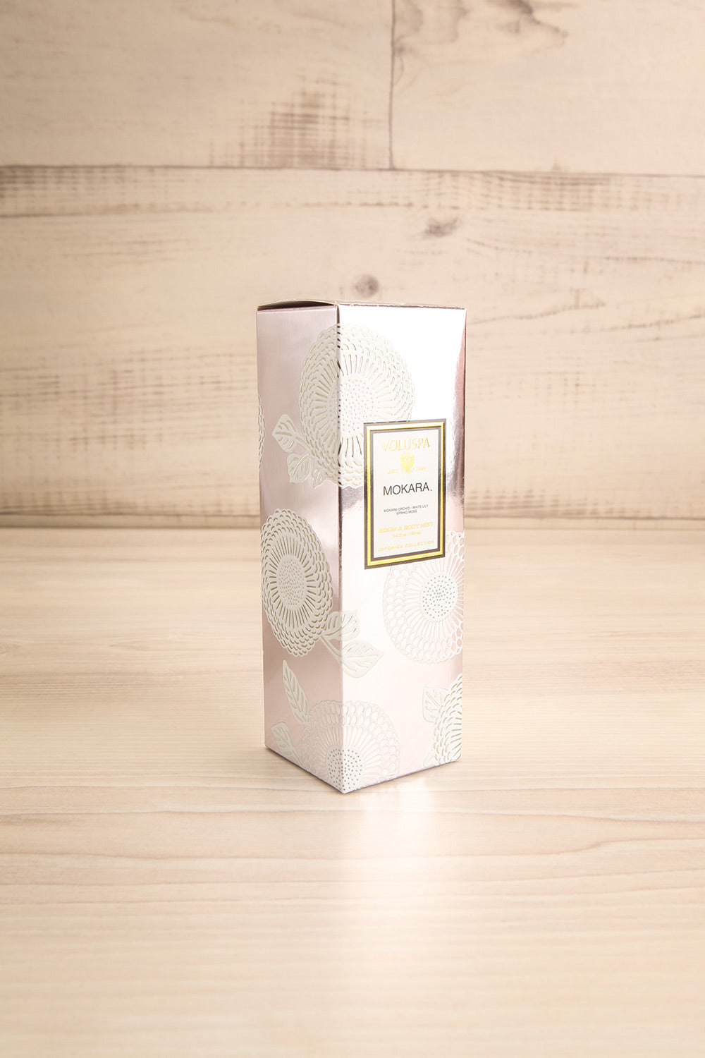 Room & Body Mist Mokara box close-up