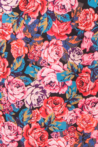 Rosaura Asymmetrical Floral Midi Dress | Boutique 1861 fabric