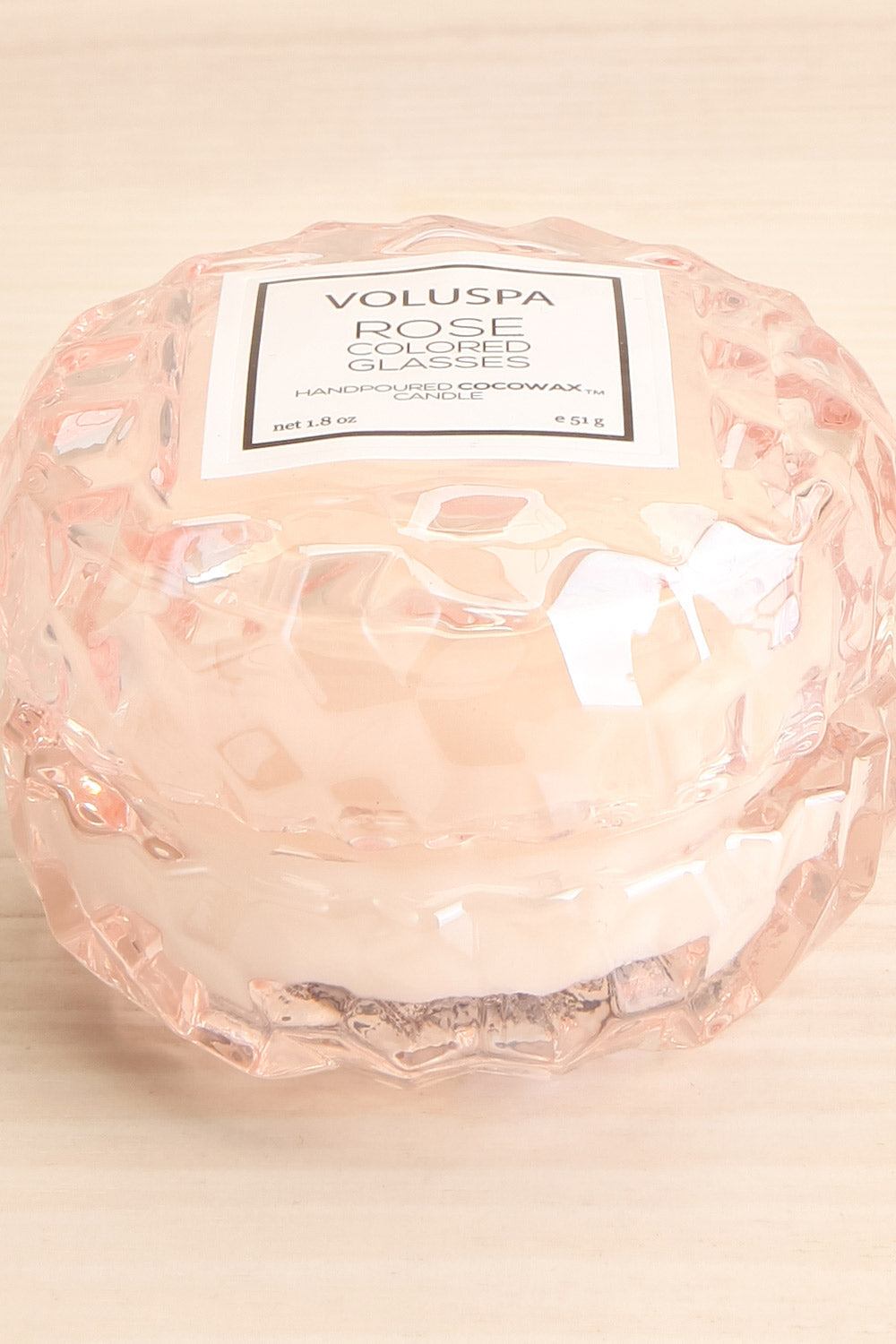 Macaron Candle Rose Colored Glasses | La petite garçonne close-up