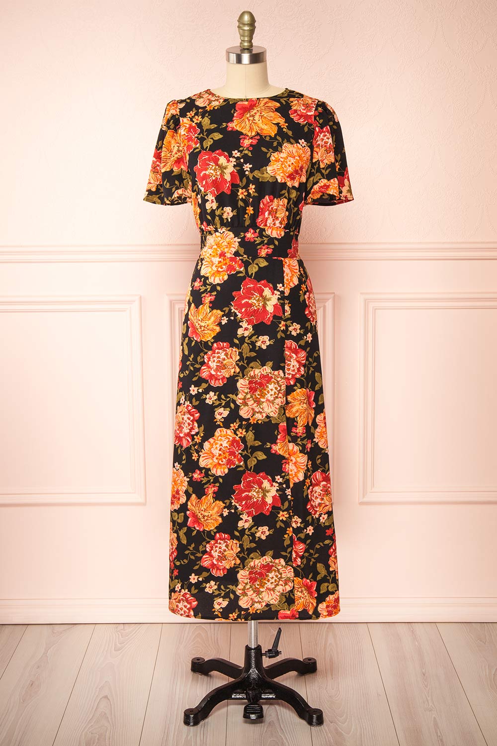sachin and babi light blue dress Roselen Midi Floral Dress w/ Slit