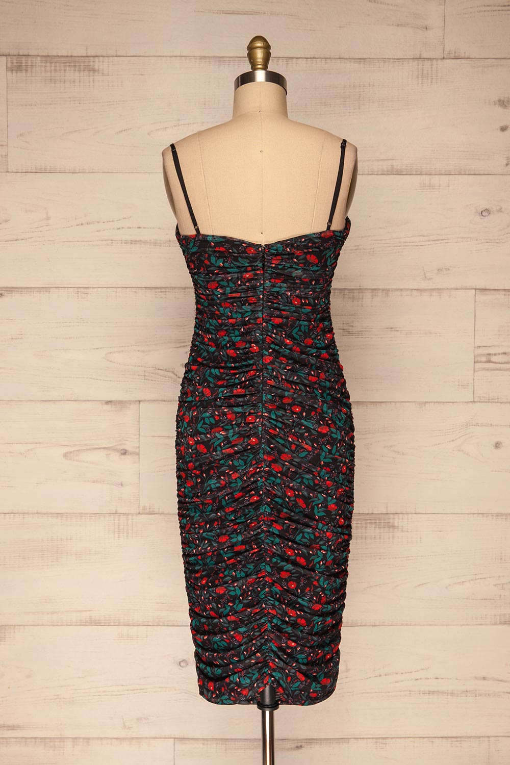 Rossano Black Floral Dress | Robe Fleurie | La Petite Garçonne back view