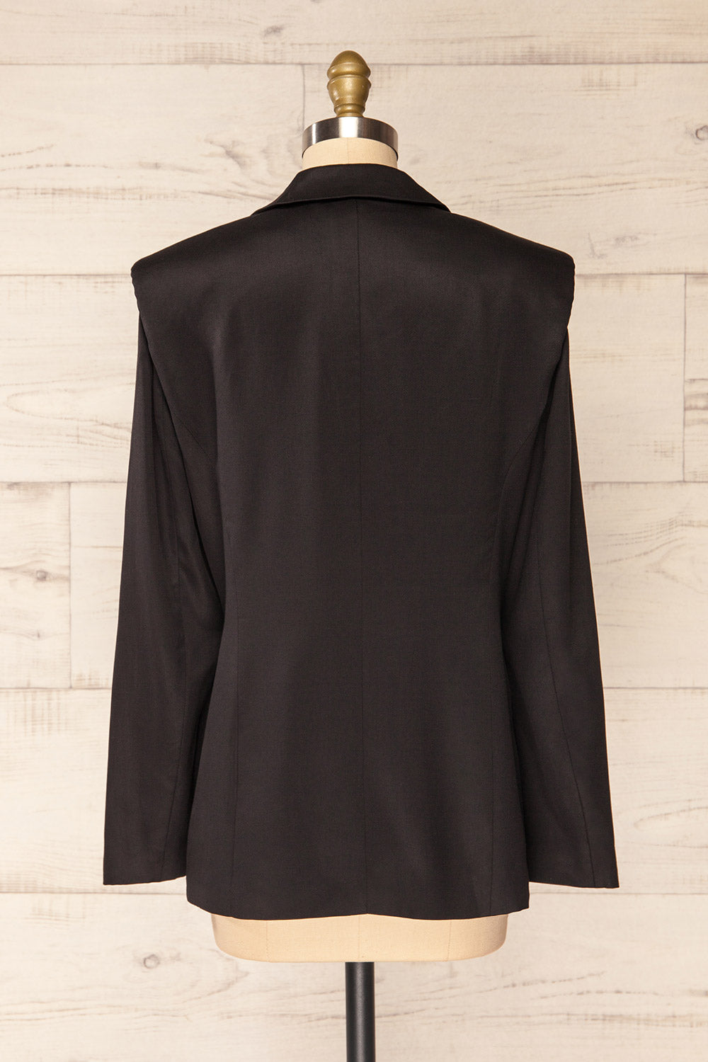 Routard Black Buttoned Blazer | La petite garçonne back view