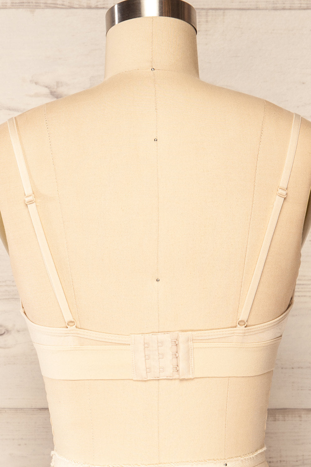 Roveto Cream Bralette | La petite garçonne back close up