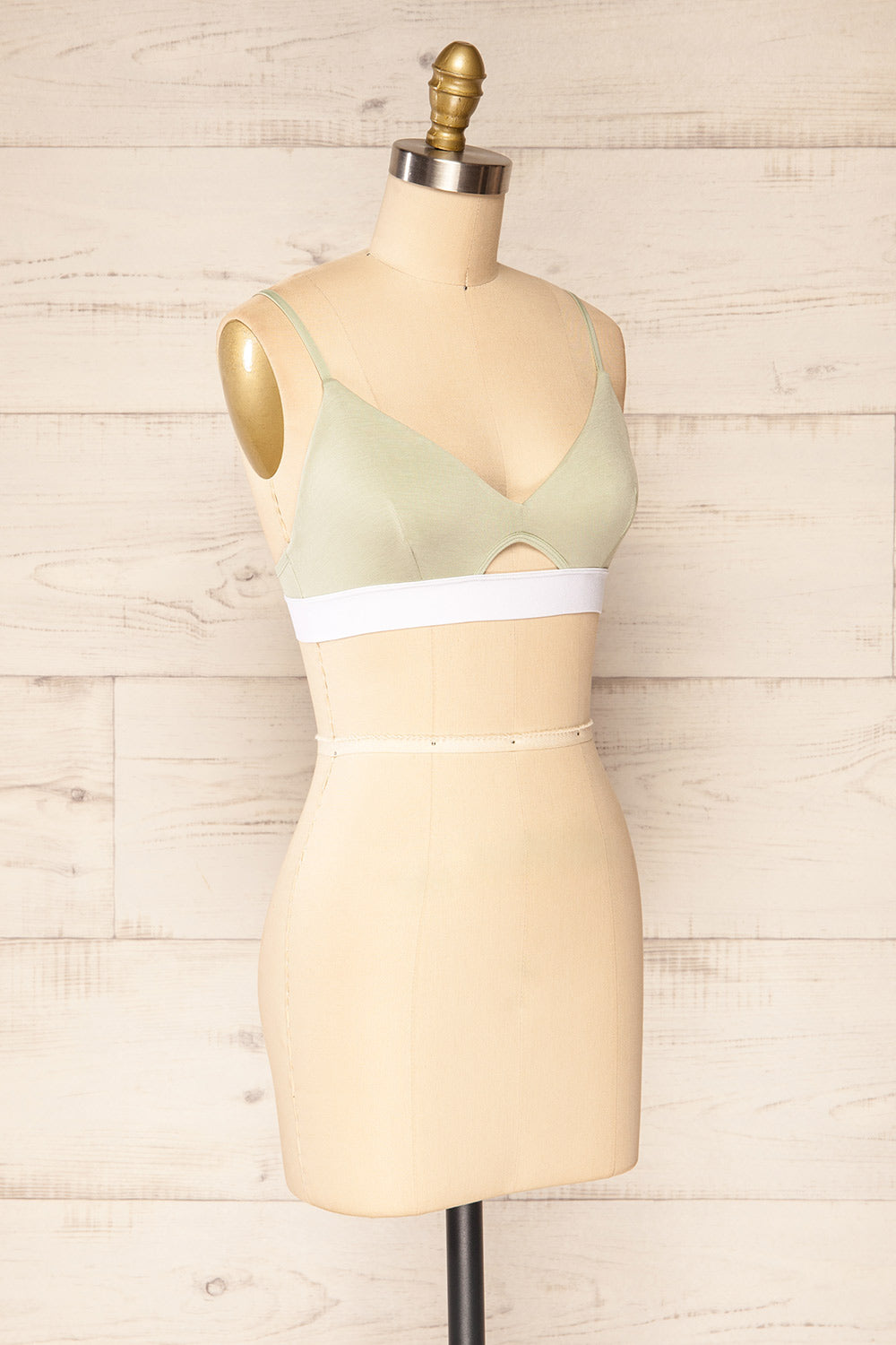 Roveto Mint Bralette | La petite garçonne side view