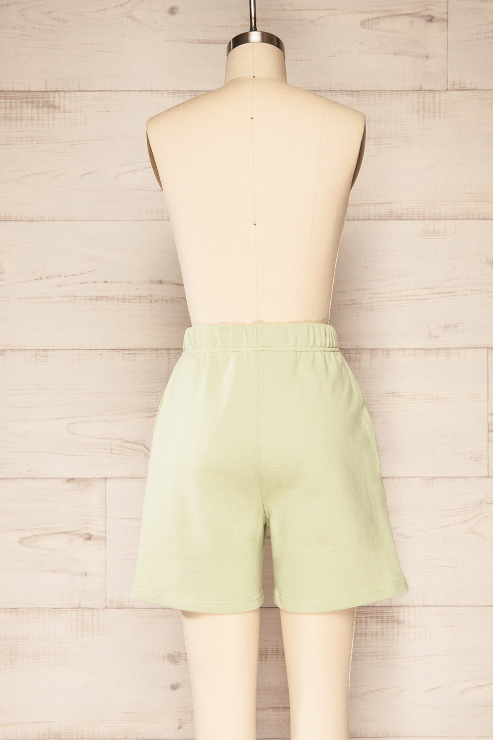 Ruby Short Matcha Jogger Shorts w/ Side Pockets | La petite garçonne back view