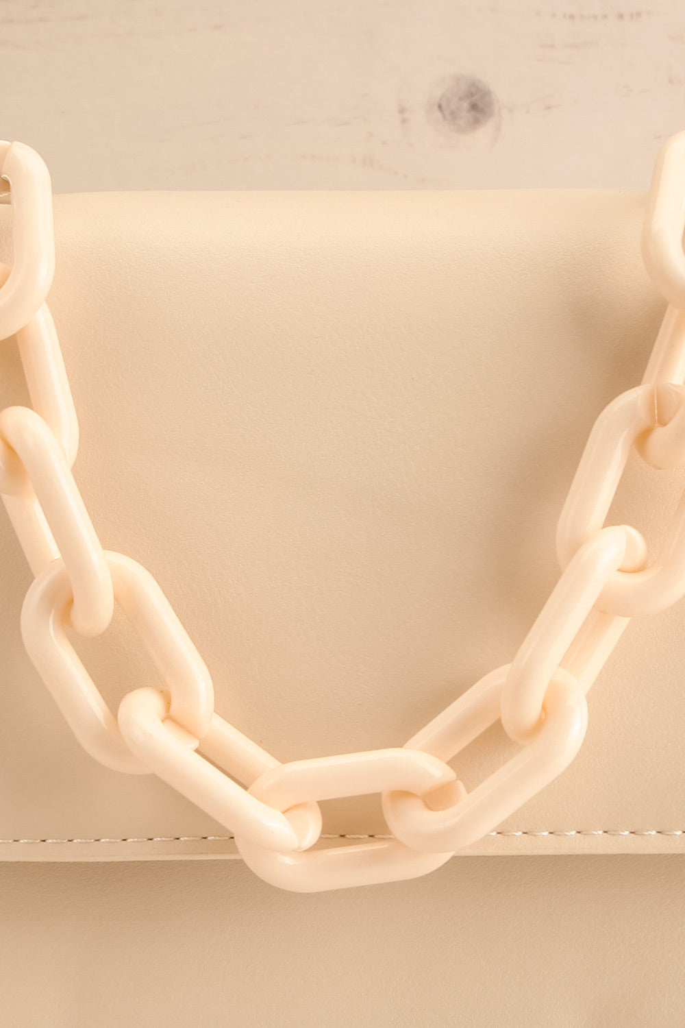 Rutaro Ivory Handbag w/ Removable Strap | La petite garçonne close-up