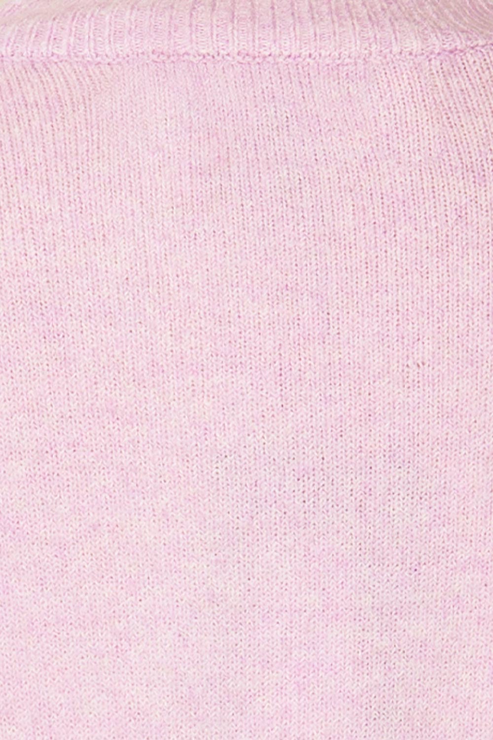 Rutril Lilac Soft Knit Top w/ Puff Sleeves | La petite garçonne fabric
