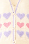Sabina Knitted Cardigan w/ Heart Embroidery | Boutique 1861 fabric