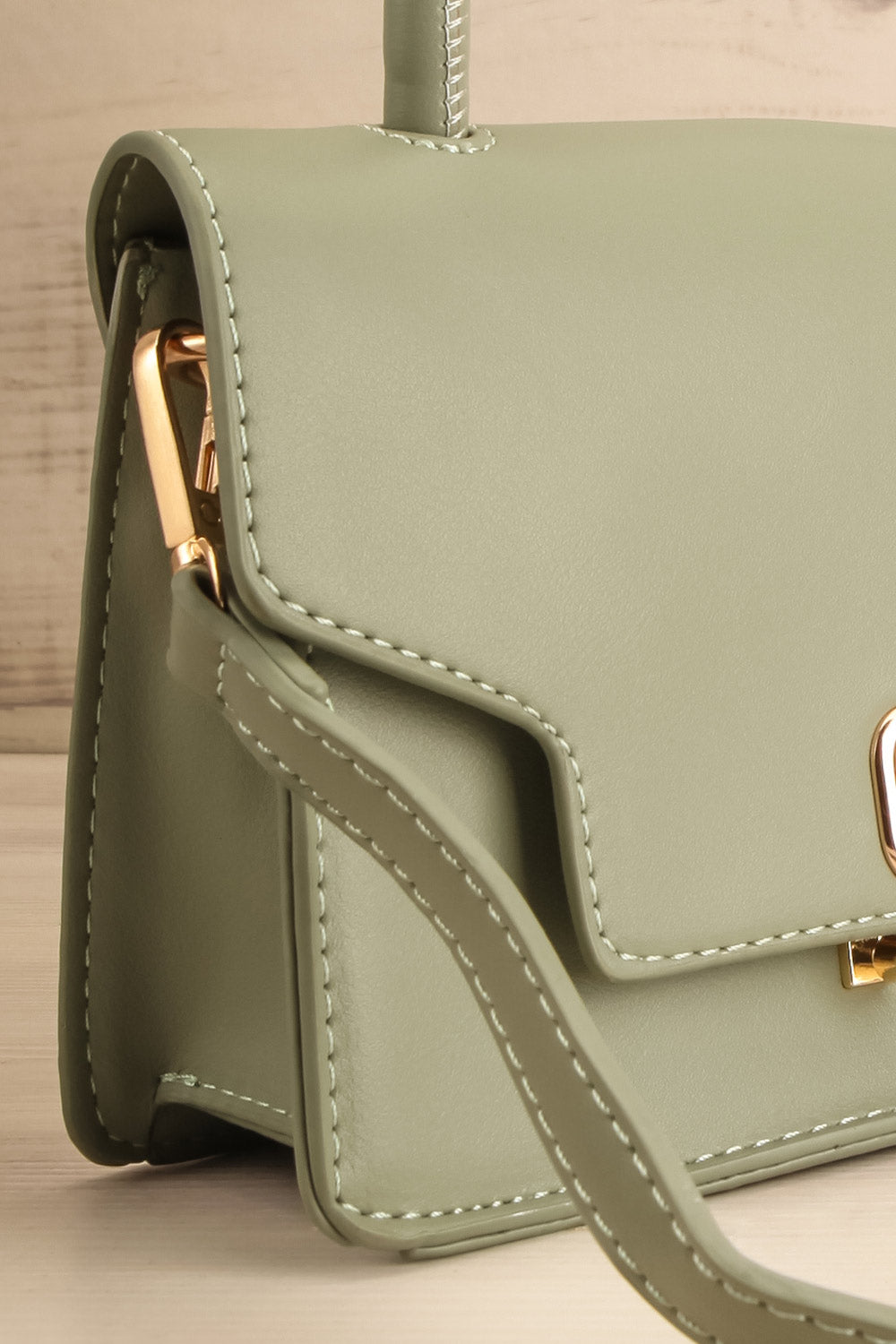 Sagittarius Sage Small Handbag | La petite garçonne side close-up