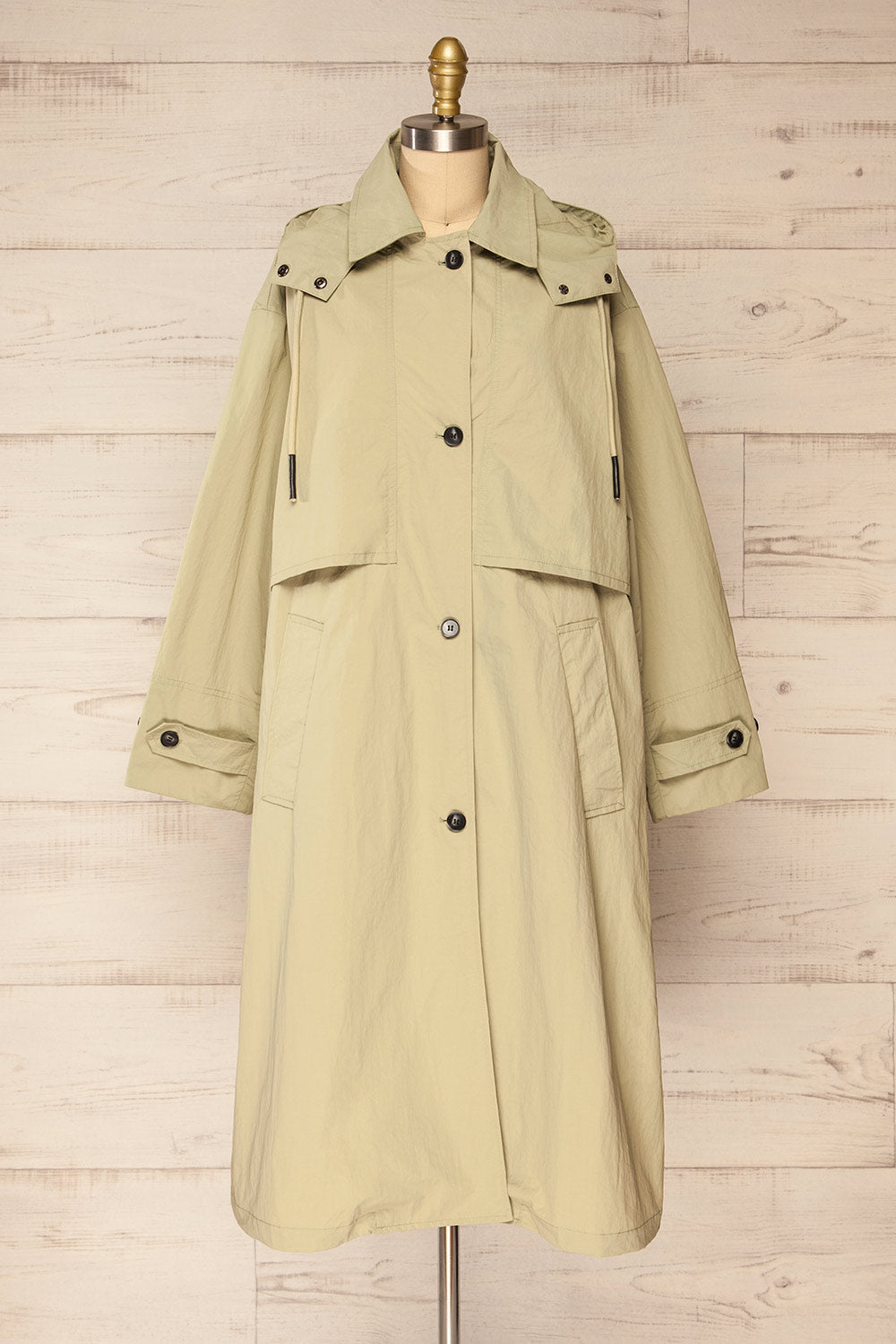 Saint-Sebastien Button Up Raincoat | La petite garçonne front view