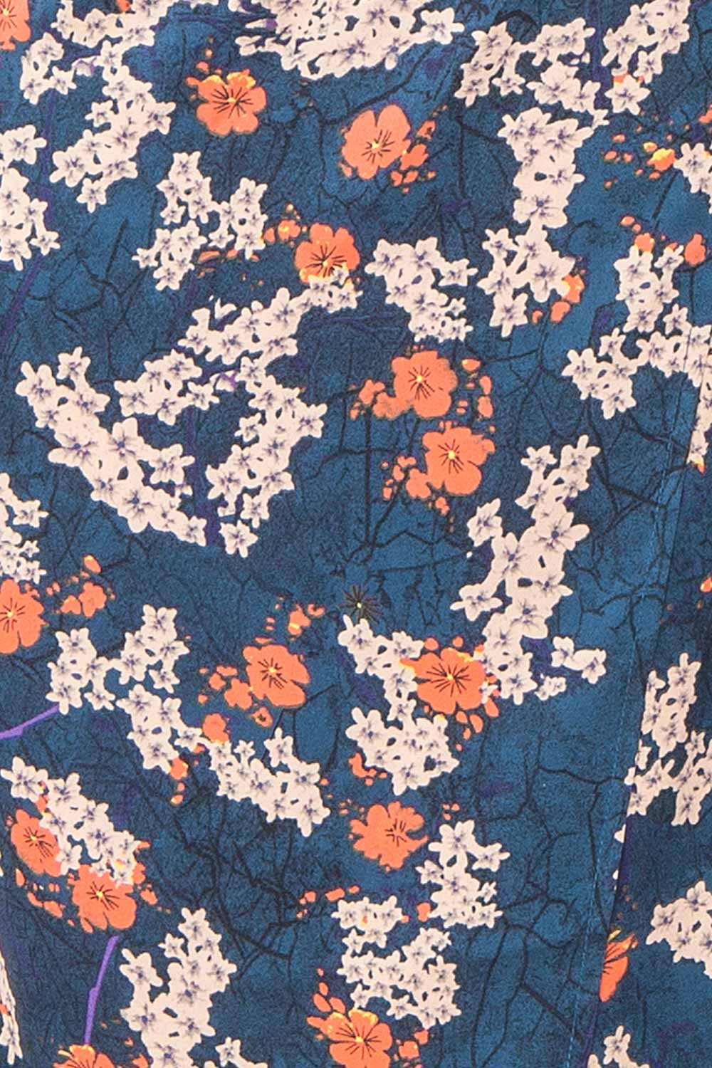 Sallye Cowl Neck Floral Midi Dress | Boutique 1861 fabric