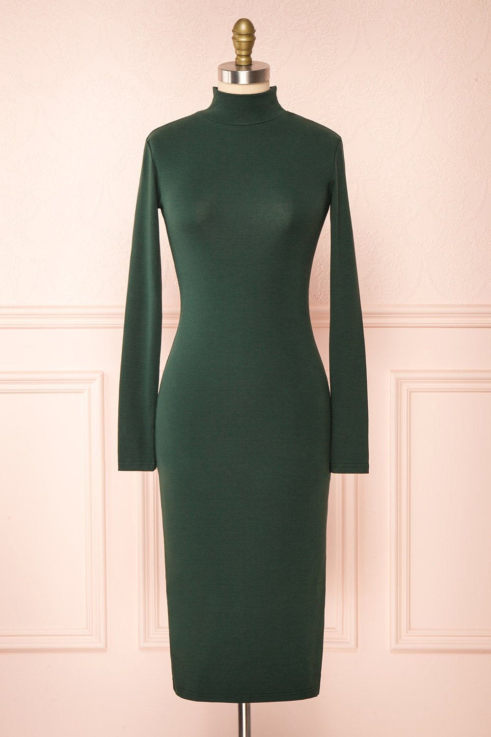 Samanu Mock Neck Midi Dress | Boutique 1861 front view