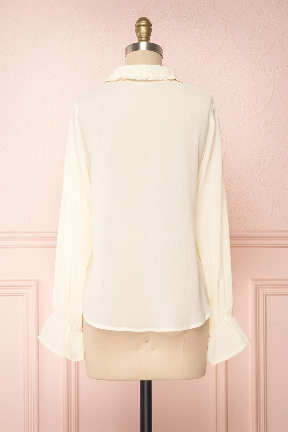 Sangmu | Cream Chiffon Blouse