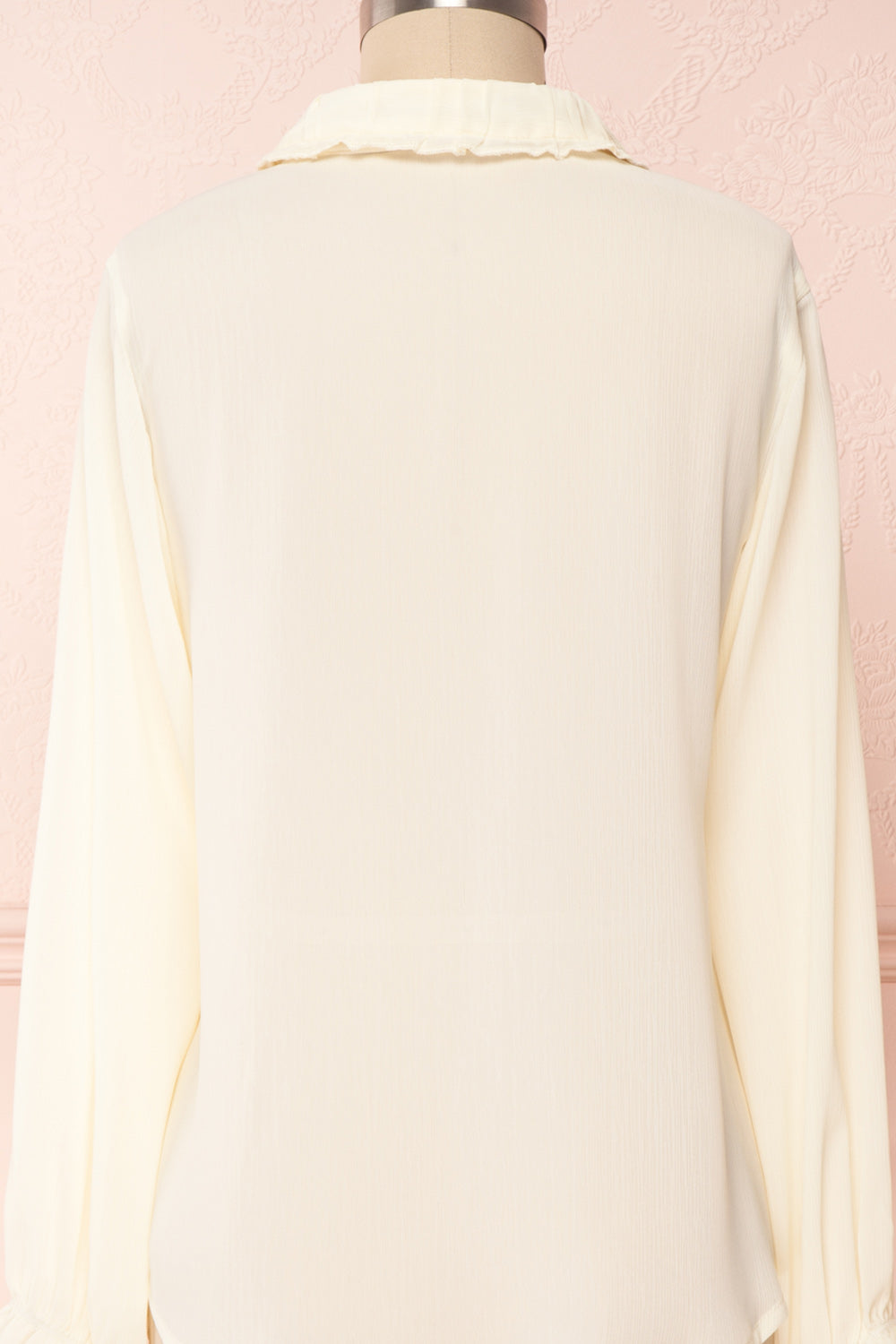 Sangmu | Cream Chiffon Blouse
