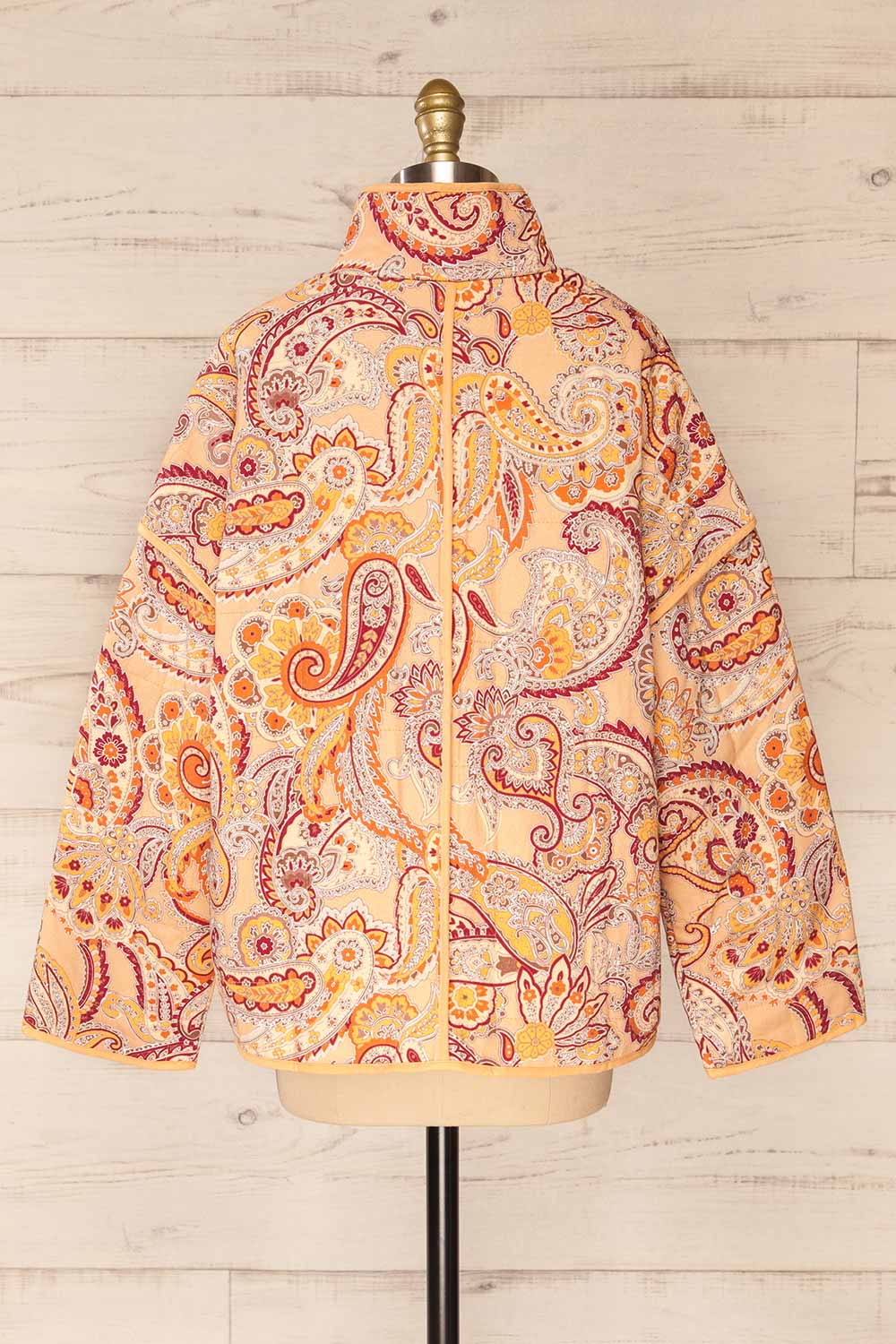 Santa Cruz Blush Quilted Paisley Denim Jacket | La petite garçonne back view