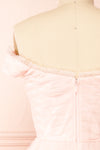 Santana Off-Shoulder Tulle Midi Dress | Boutique 1861 back close-up