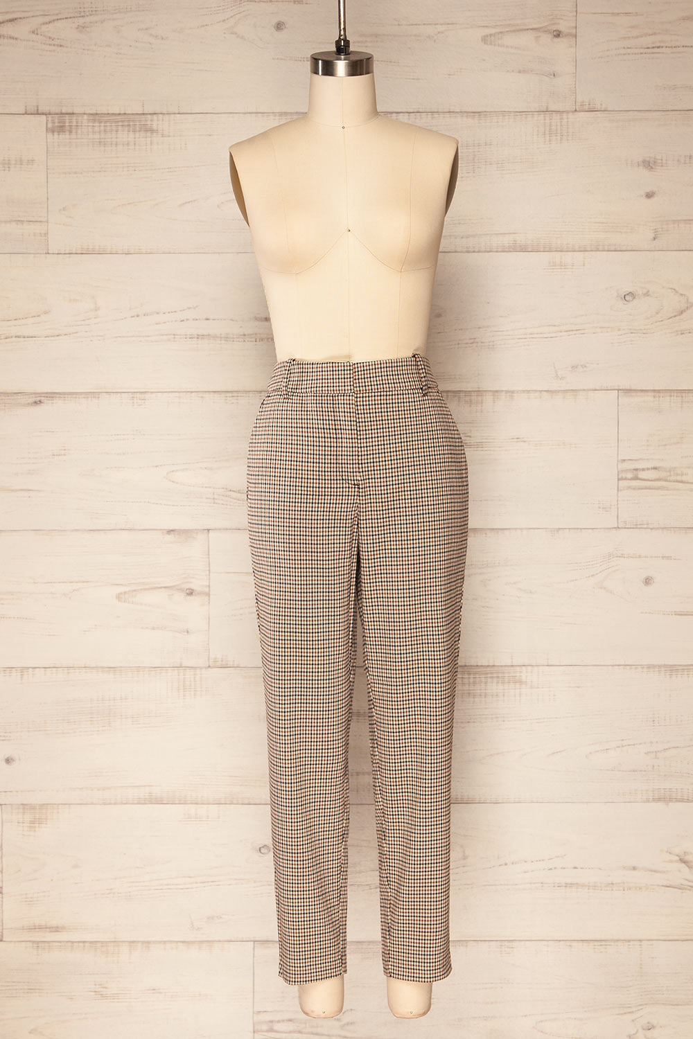 Santander High-Waisted Plaid Pants La petite garçonne
