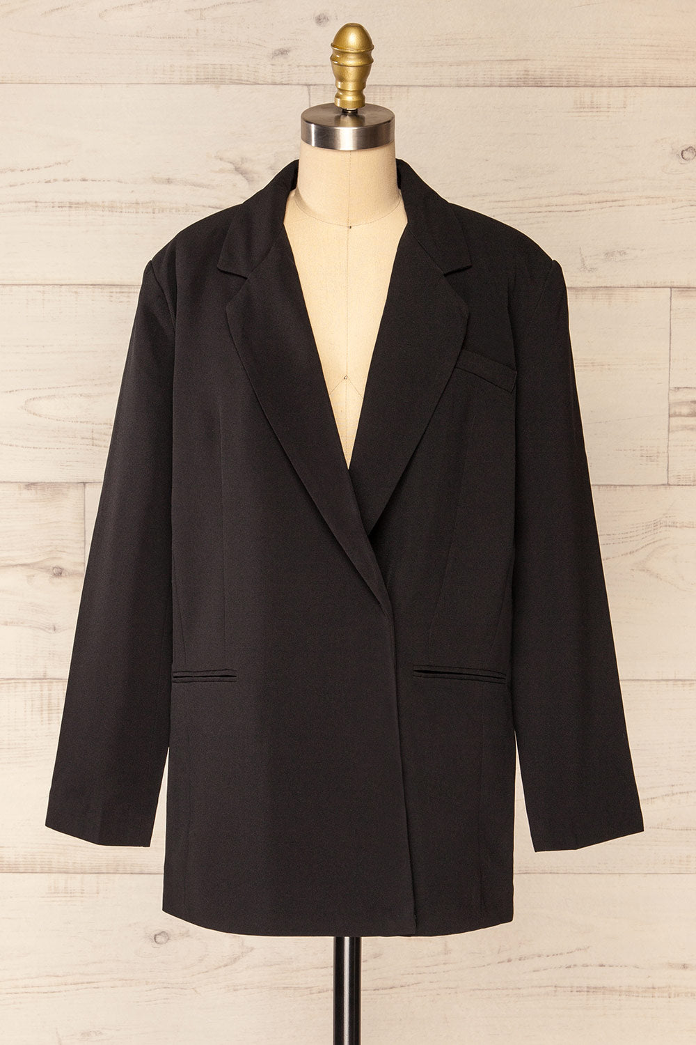 Scorace Black Oversized Blazer | La petite garçonne front view