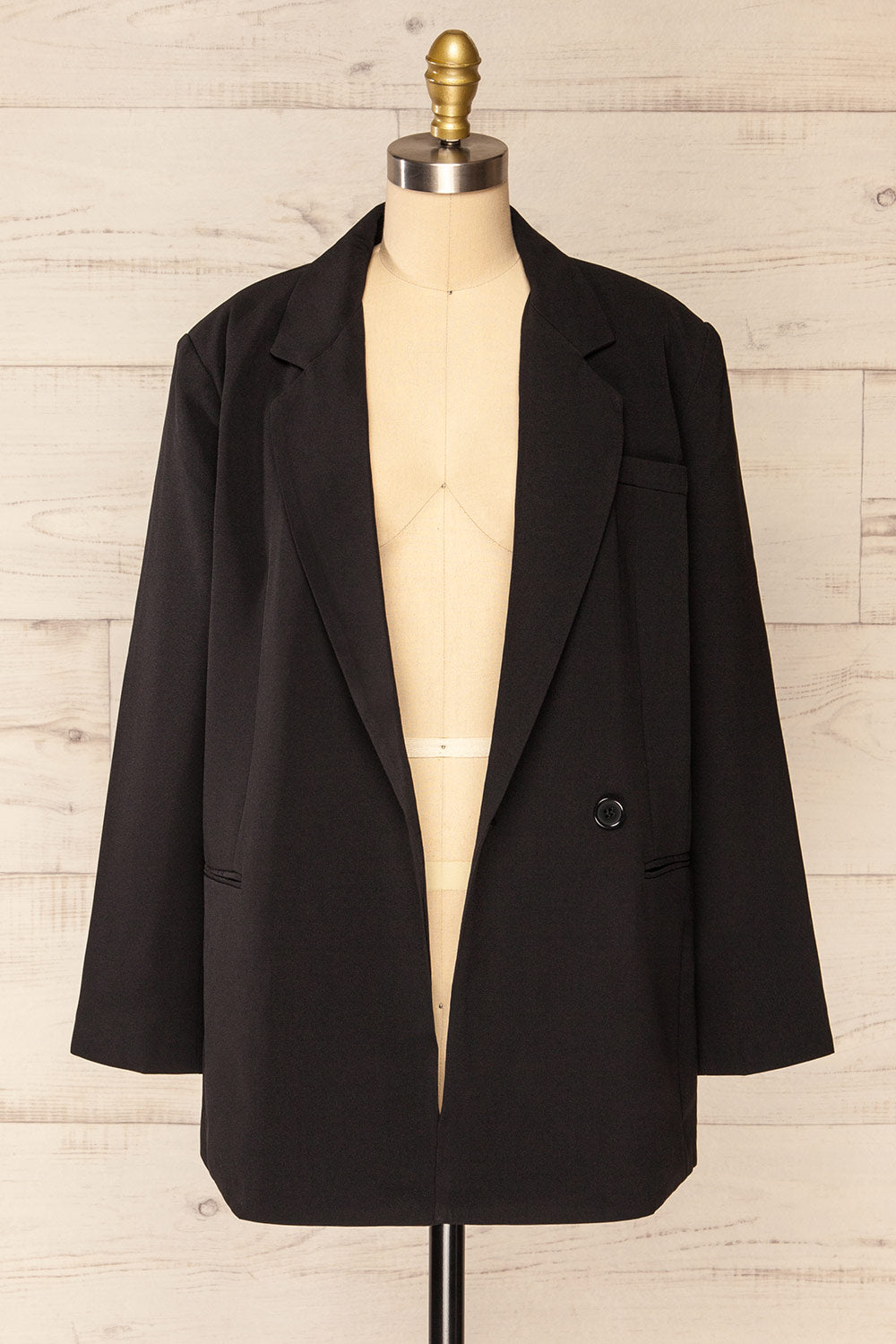 Scorace Black Oversized Blazer | La petite garçonne open view