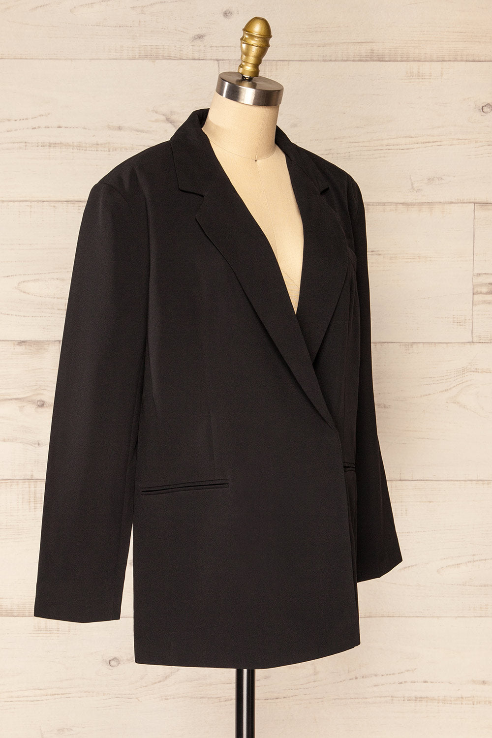 Scorace Black Oversized Blazer | La petite garçonne side view
