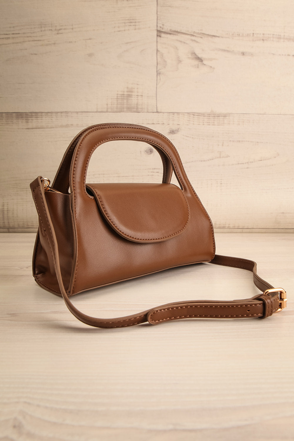 Scorpius Chocolat Handbag w/ Removable Strap | La petite garçonne side