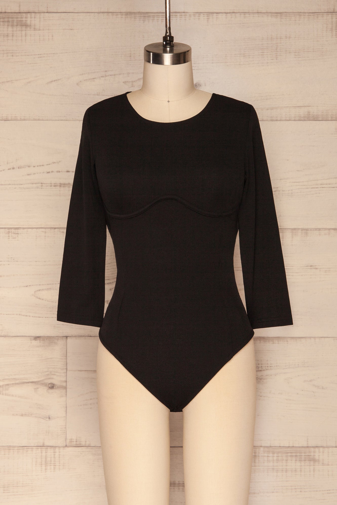 Scunthorpe Black Open Back Bodysuit | La petite garçonne plus