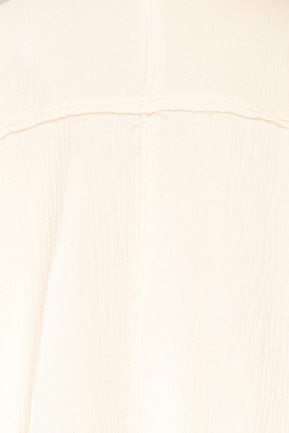 Seda Cream Textured Long Sleeve Kimono | La petite garçonne fabric