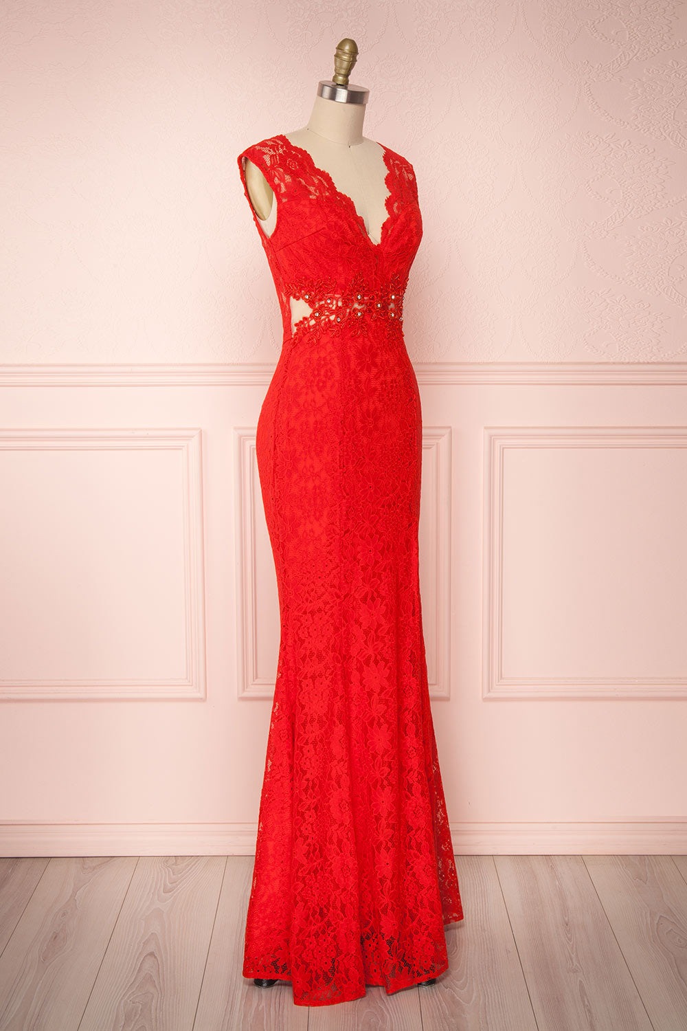 Selenay | Robe de Dentelle Rouge