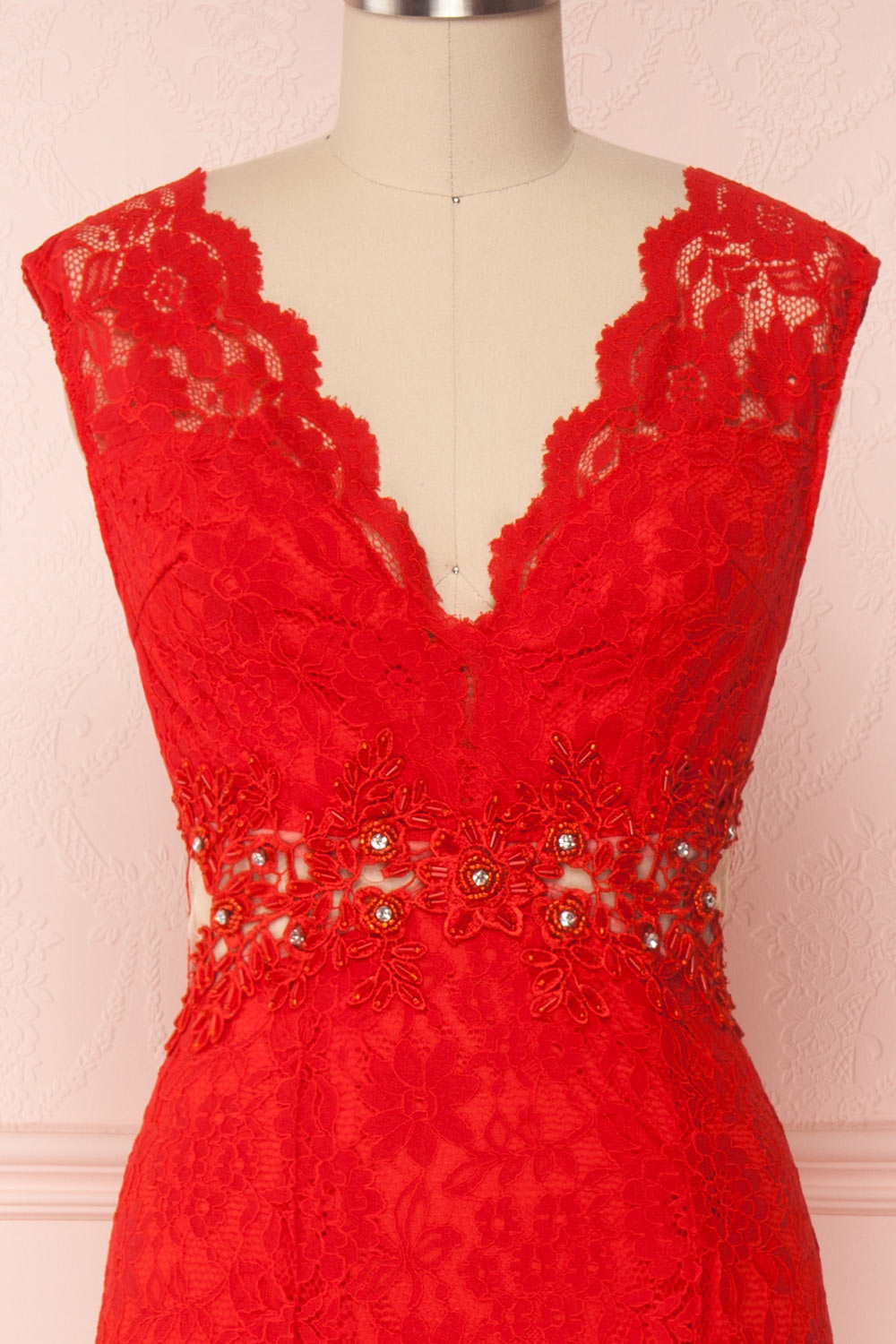 Selenay | Robe de Dentelle Rouge