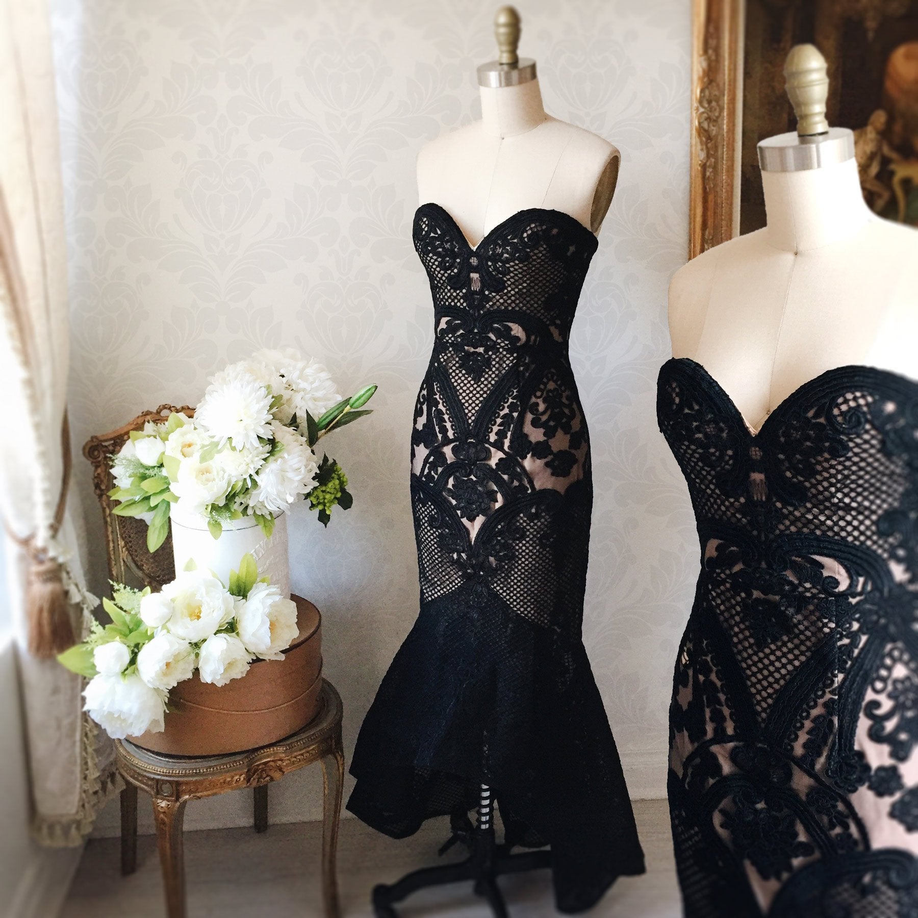 Seraya Light White Embroidered High-Low Bridal Gown | Boudoir 1861