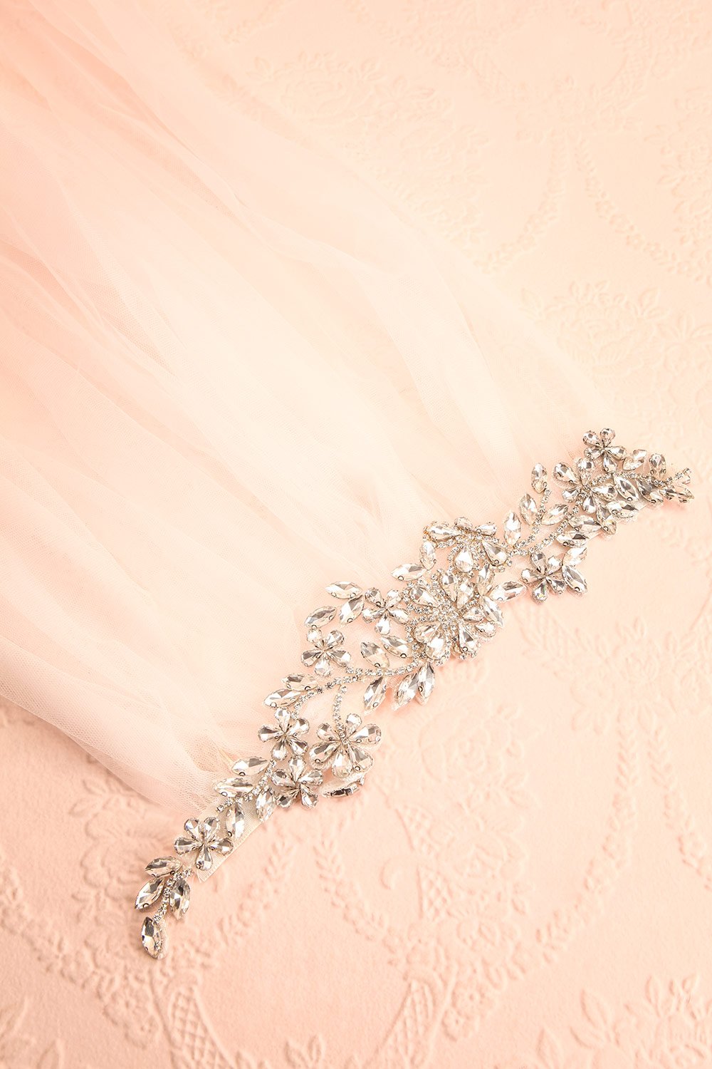 Serena Ivory Rhinestones Hair Comb Wedding Veil | Boudoir 1861 flat view