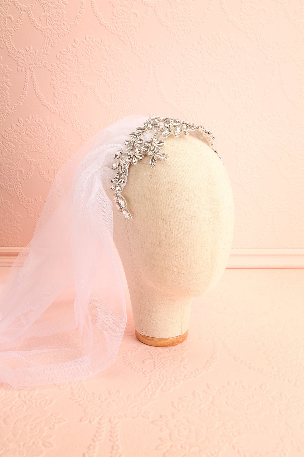 Serena White Rhinestones Hair Comb Wedding Veil | Boudoir 1861