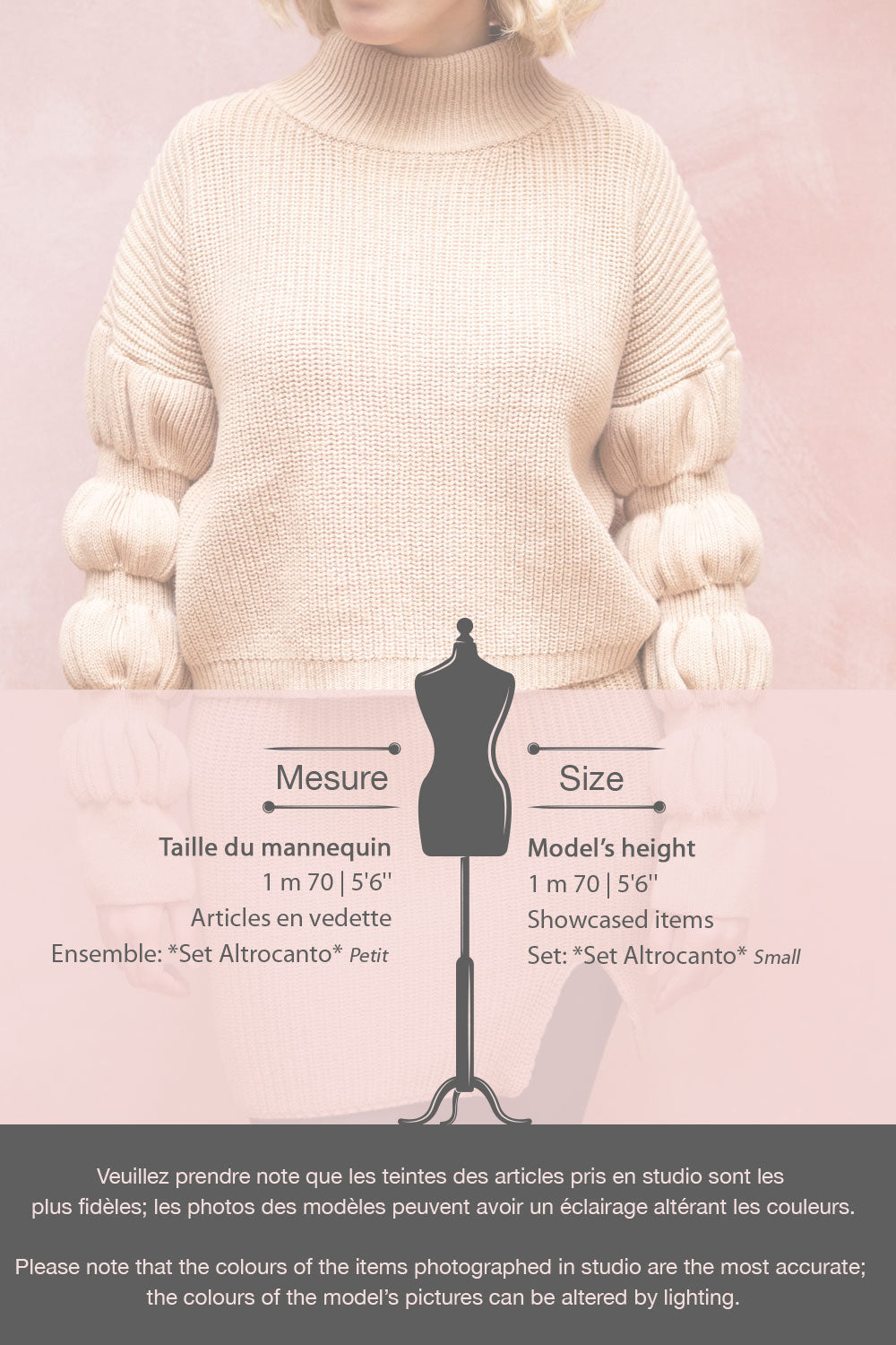Set Altrocanto Beige Sweater & Skirt | La petite garçonne fiche