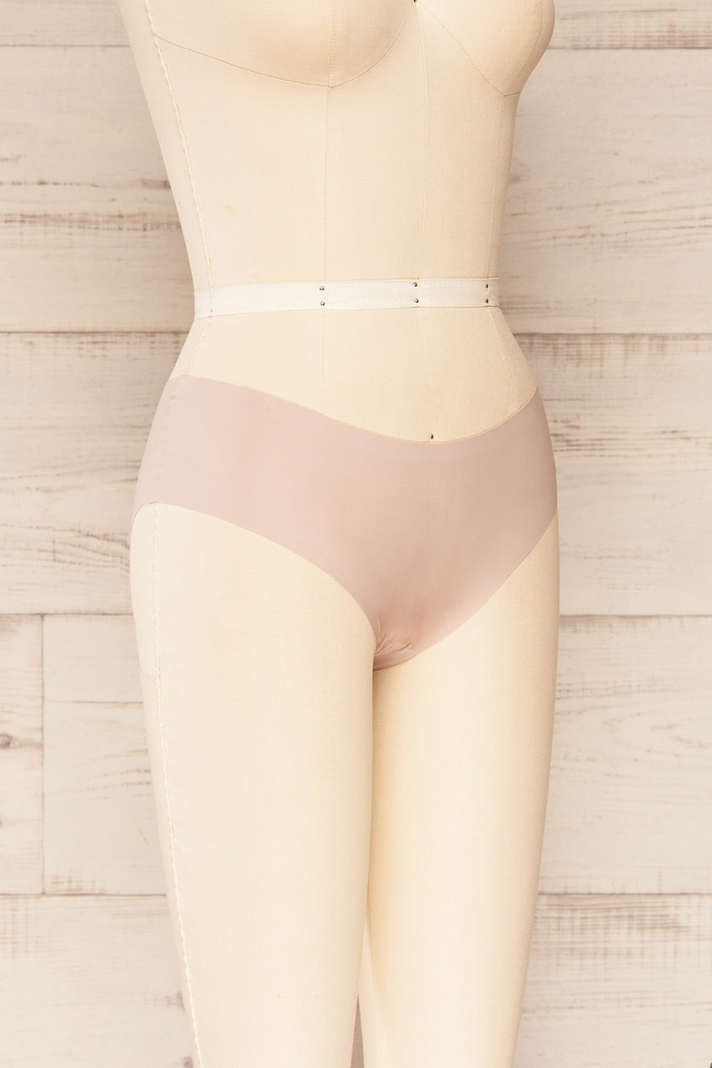 Set Hydra Pack of 3 Seamless Undies | La petite garçonne beige side view