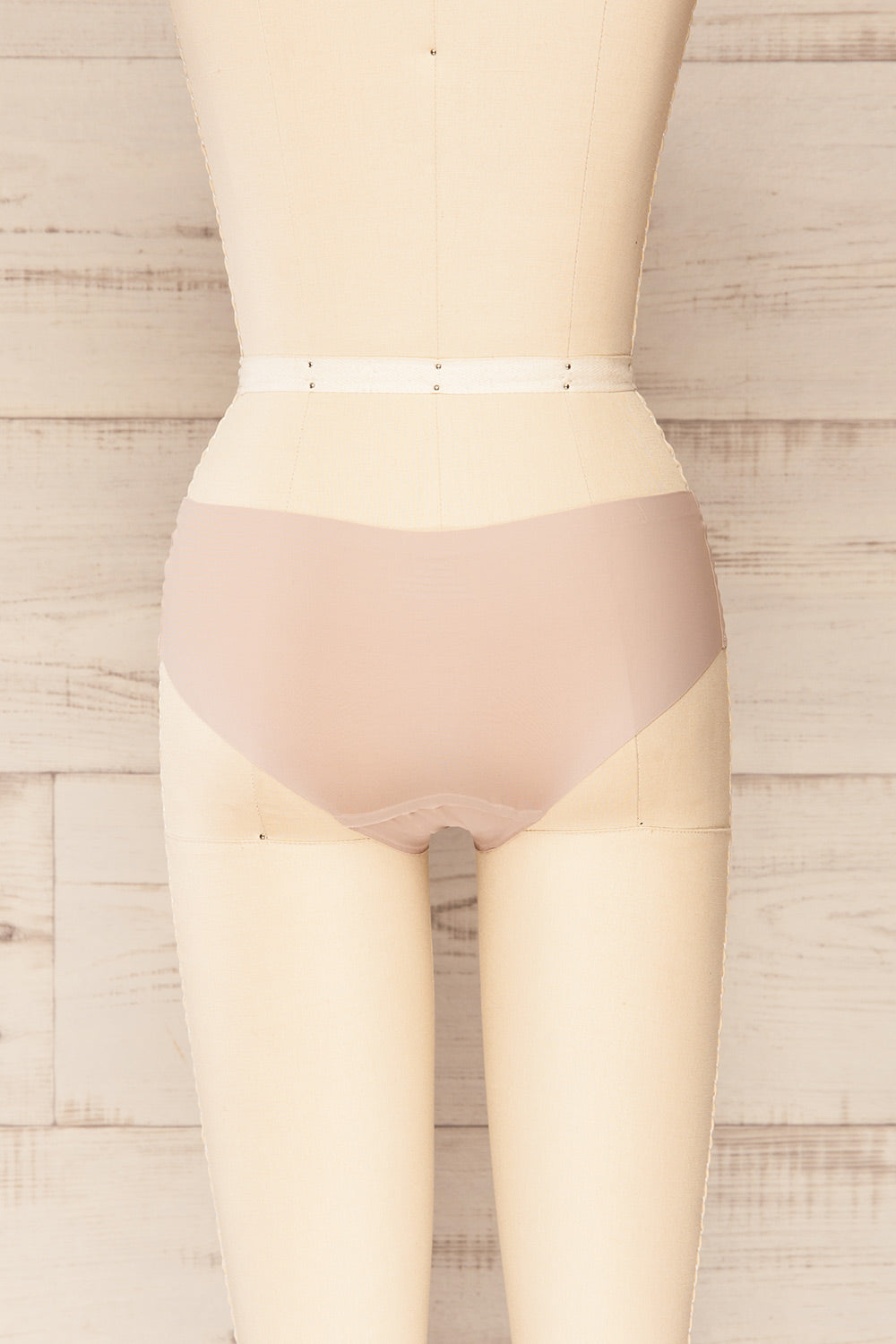Set Hydra Pack of 3 Seamless Undies | La petite garçonne beige back view
