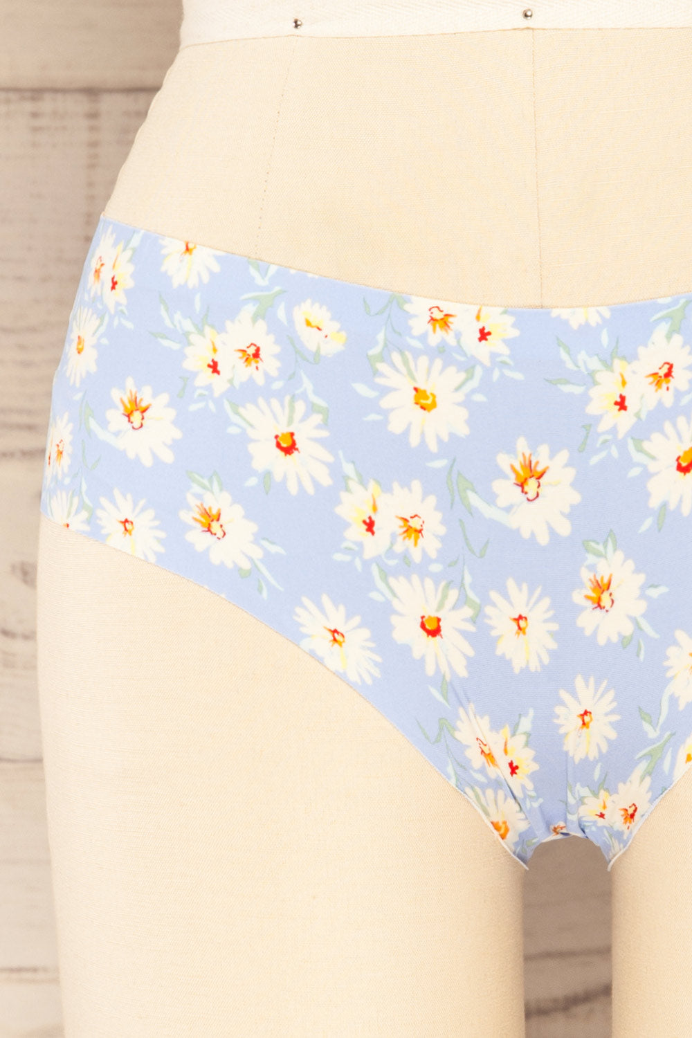 Set Hydra Pack of 3 Seamless Undies | La petite garçonne blue front close-up