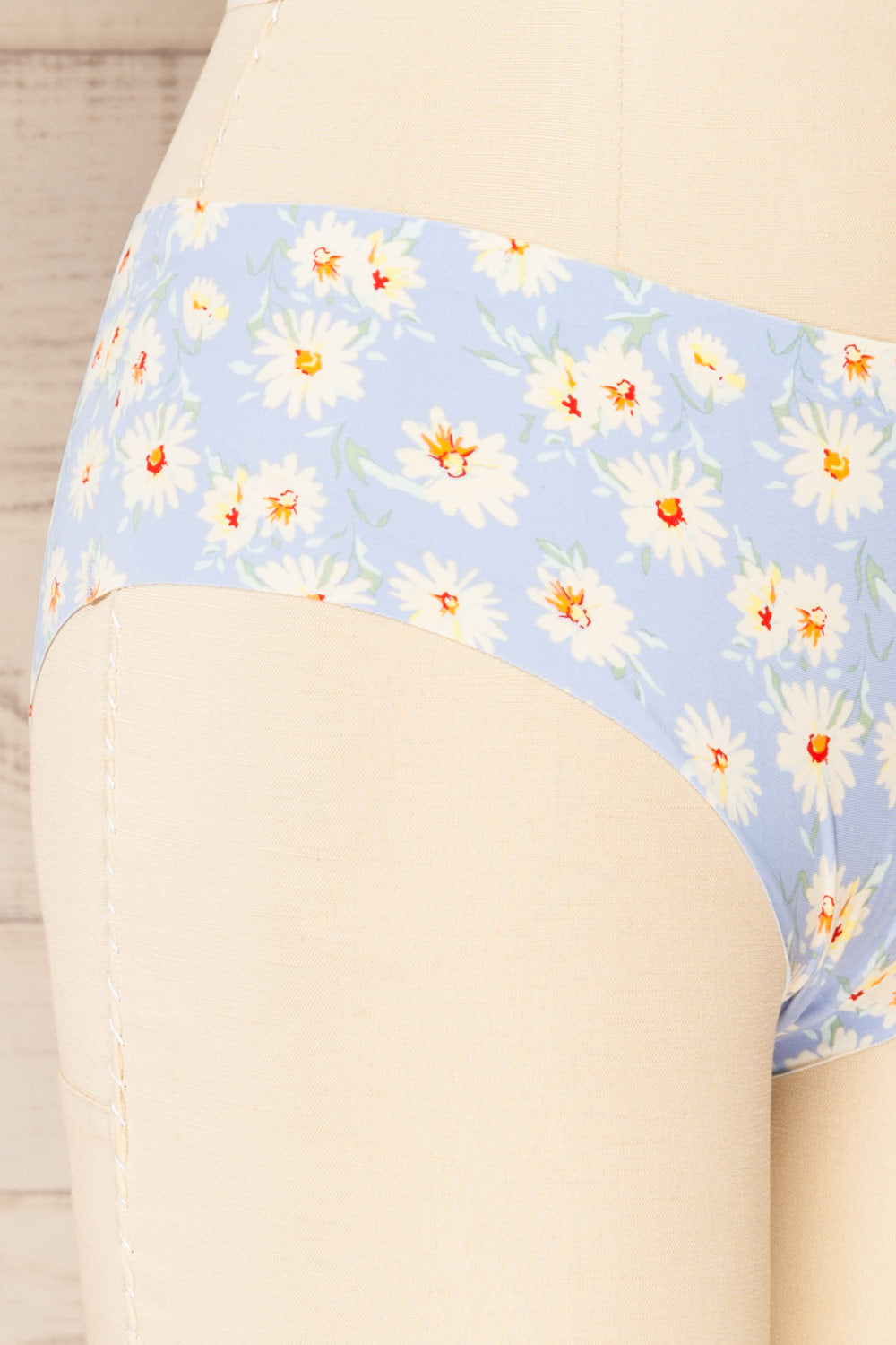 Set Hydra Pack of 3 Seamless Undies | La petite garçonne blue side close-up