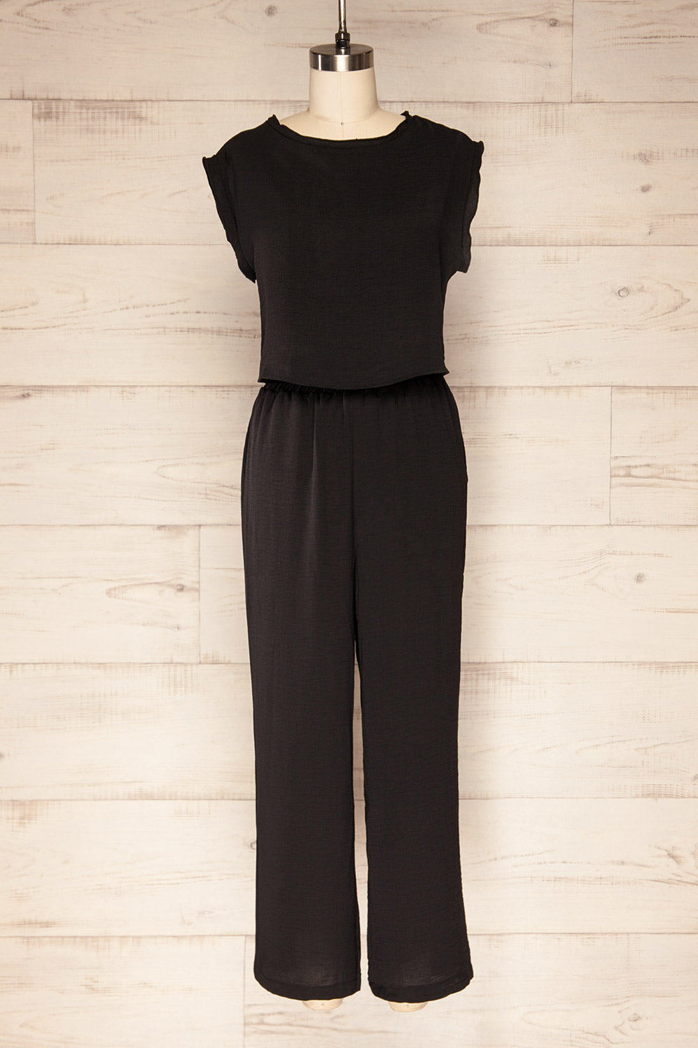Set Iasi Black Crop Top & Pants Set | La petite garçonne set