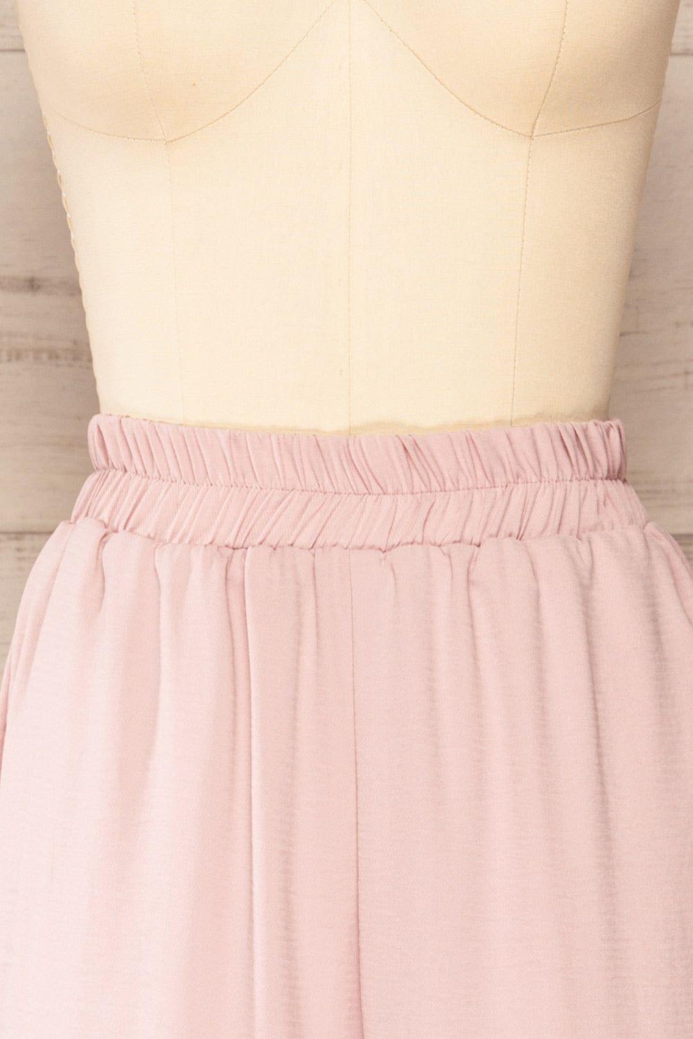 Set Iasi Mauve Crop Top & Pants Set | La petite garçonne front close-up