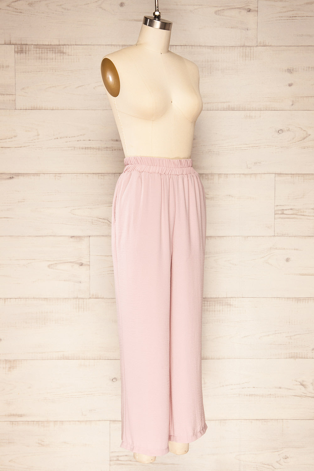 Set Iasi Mauve Crop Top & Pants Set | La petite garçonne side view