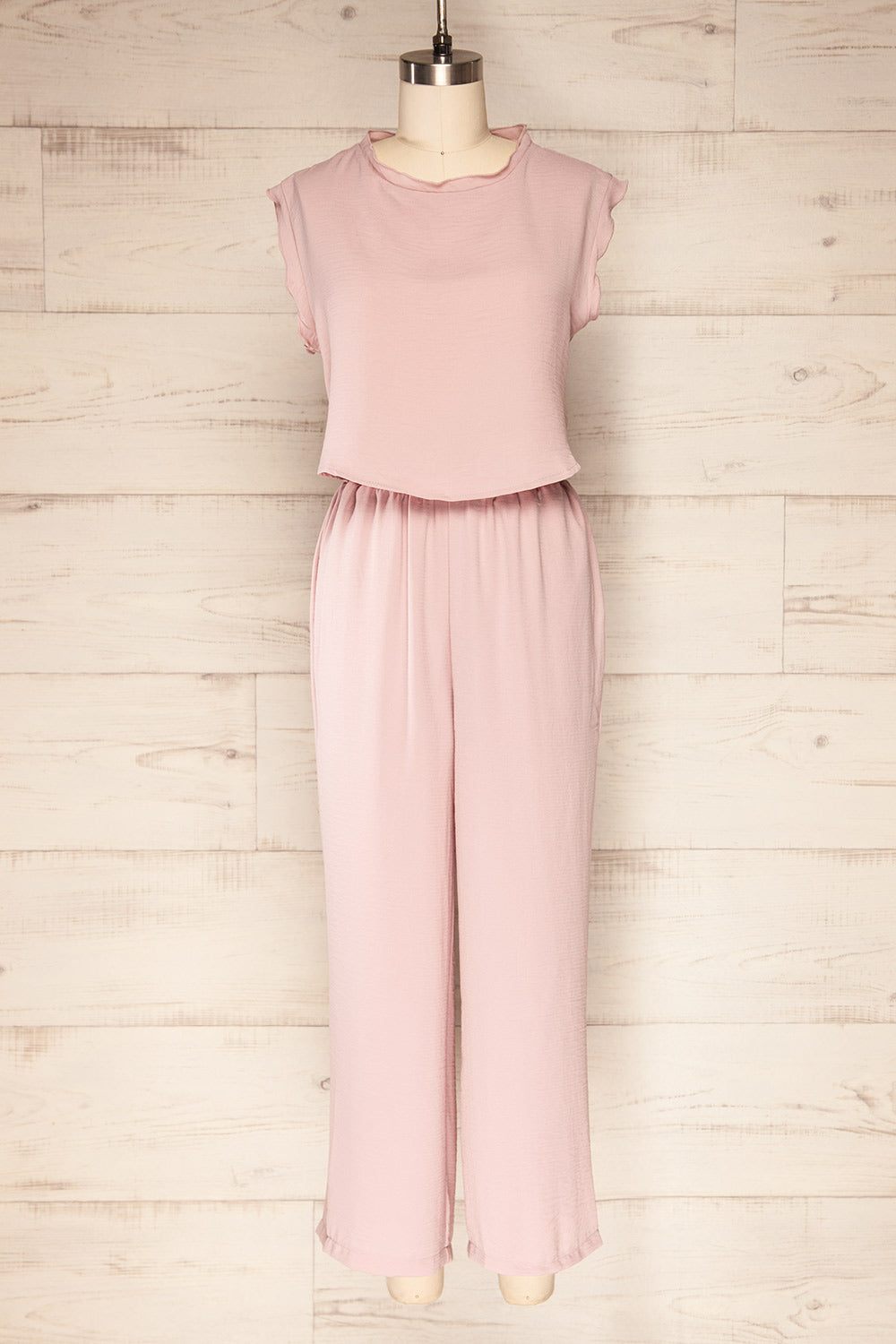 Set Iasi Mauve Crop Top & Pants Set | La petite garçonne set