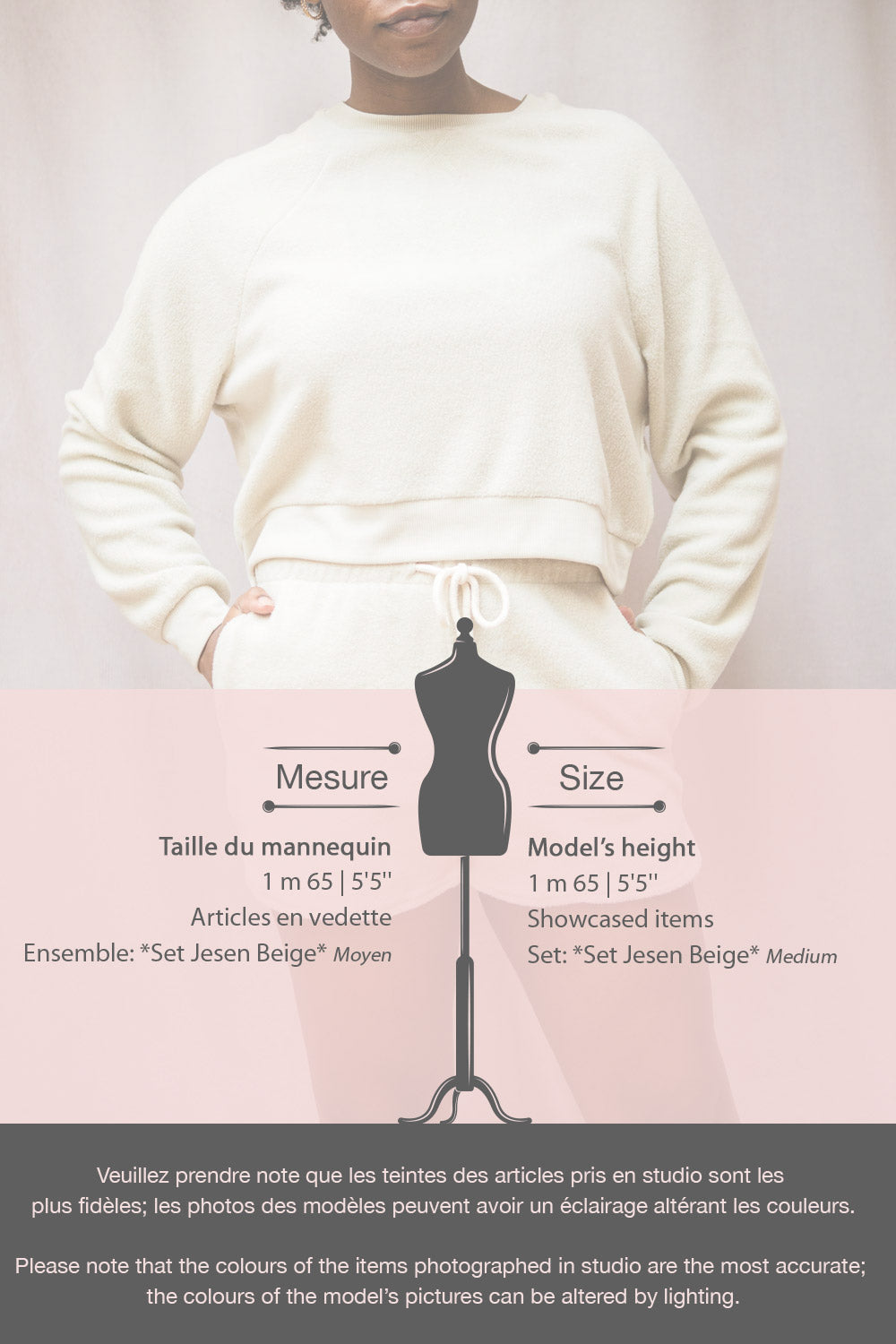 Set Jesen Beige Long Sleeve Top & Shorts | La petite garçonne fiche