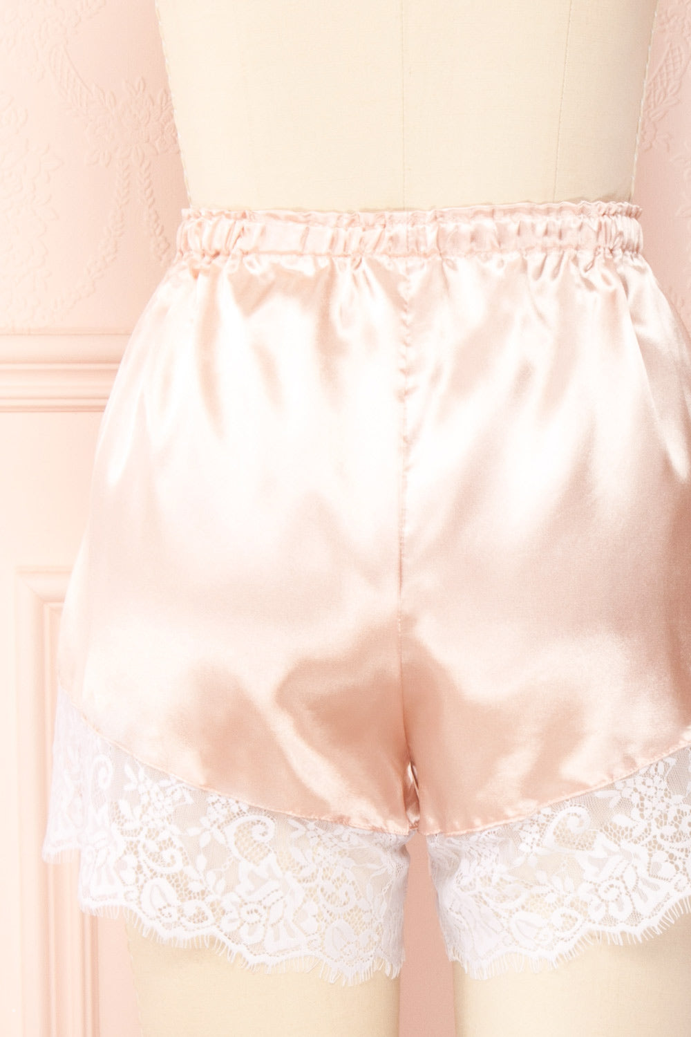 Set Loukoum Satin Cami & Shorts | Boutique 1861 back close up bottom