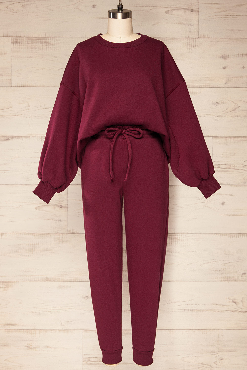 Set Luqa Burgundy Sweater & Joggers | La petite garçonne set