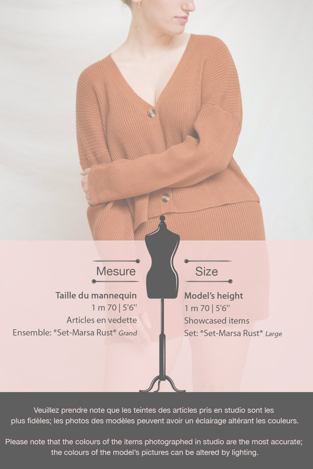 Set Marsa Taupe | Ribbed Lounge Set