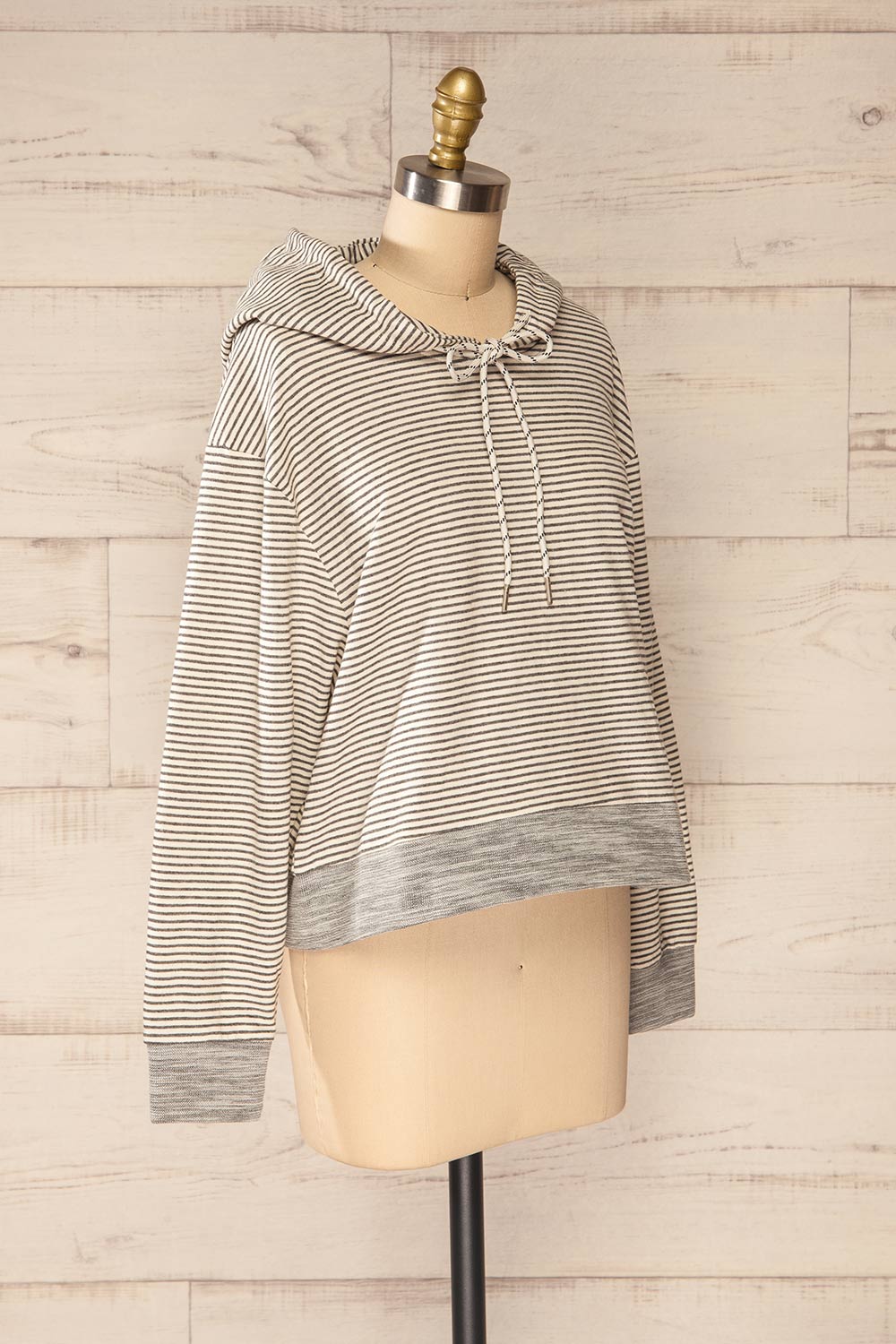 Set Radomko Grey Striped Lounge Set | La petite garçonne top side view