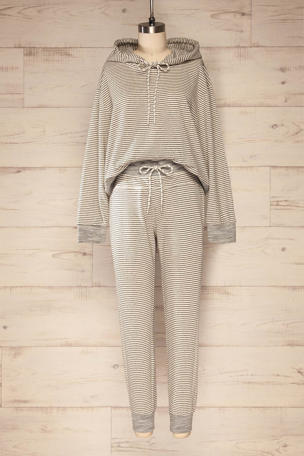Set Radomko Grey Striped Lounge Set | La petite garçonne front view