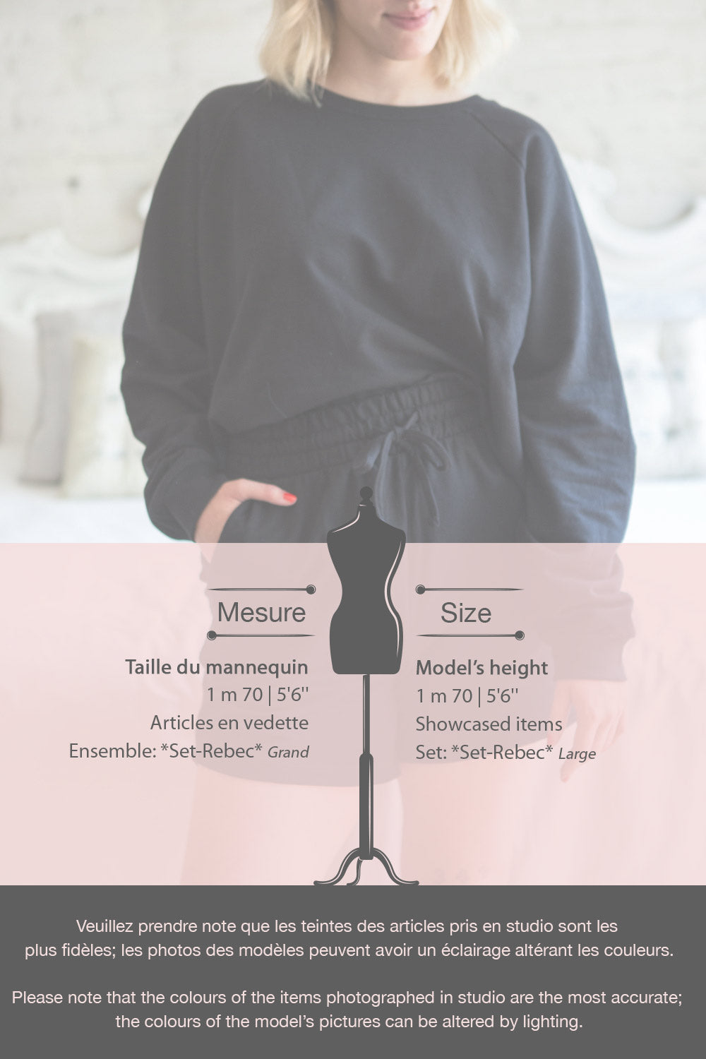 Set Rebec Black Cropped Sweater & Shorts | La petite garçonne fiche